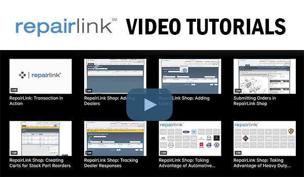 Watch Repairlink video tutorials on using and ordering parts through Repairlink